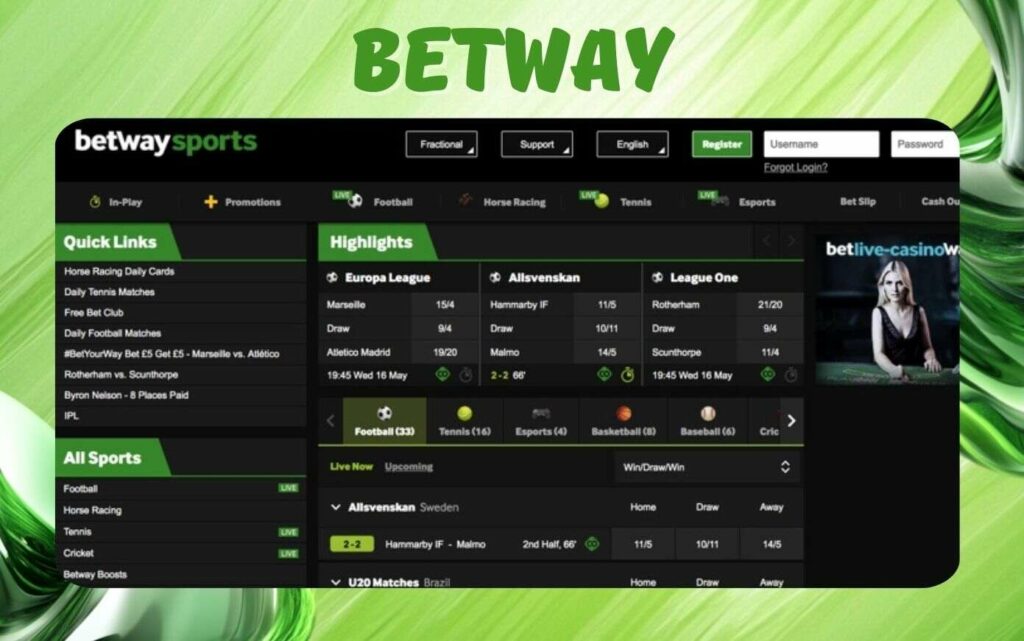 Betway website for sports betting review