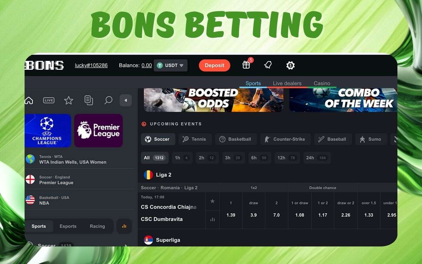 Bons Sports Betting options overview